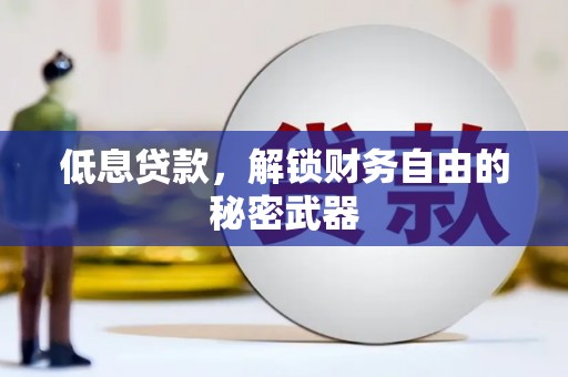 思茅低息贷款，解锁财务自由的秘密武器