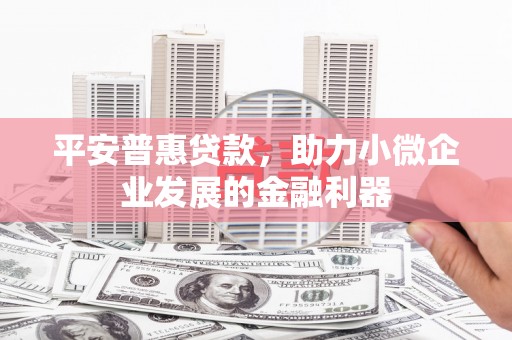 思茅平安普惠贷款，助力小微企业发展的金融利器