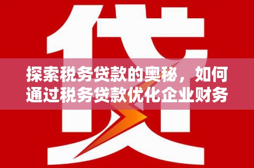 思茅探索税务贷款的奥秘，如何通过税务贷款优化企业财务