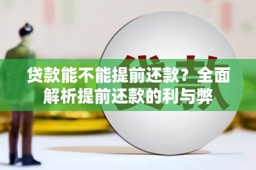 思茅贷款能不能提前还款？全面解析提前还款的利与弊