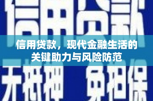 思茅信用贷款，现代金融生活的关键助力与风险防范