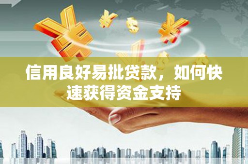 思茅信用良好易批贷款，如何快速获得资金支持