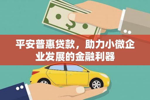 思茅平安普惠贷款，助力小微企业发展的金融利器