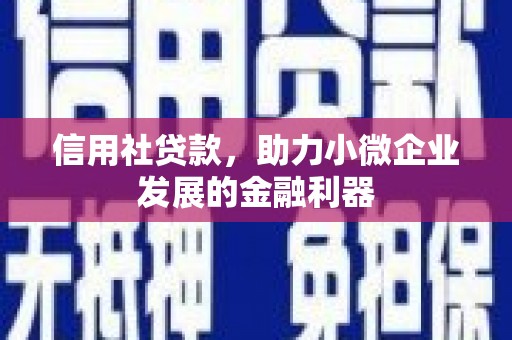 思茅信用社贷款，助力小微企业发展的金融利器