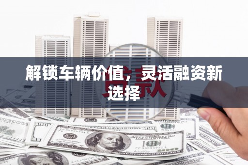 思茅解锁车辆价值，灵活融资新选择