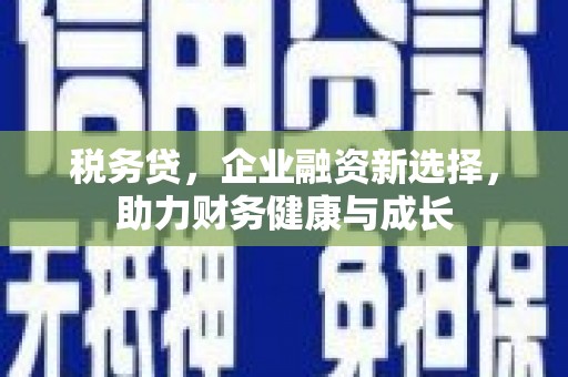 思茅税务贷，企业融资新选择，助力财务健康与成长